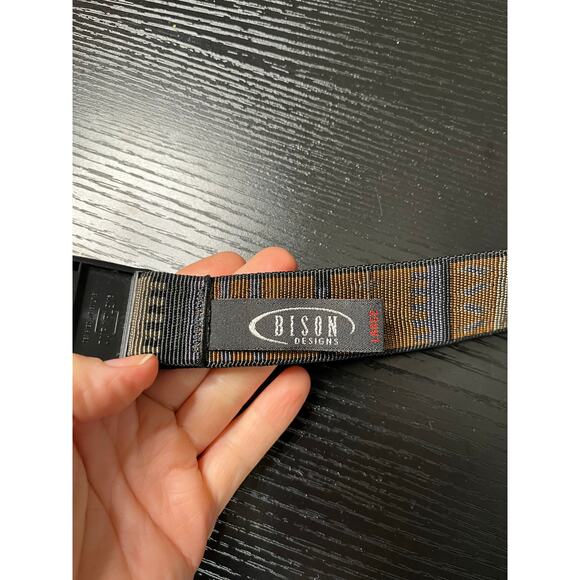 Bison Designs Aztec/Western Canvas Outdoor/Gorpcore Belt - Picture 2 of 5